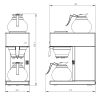 CombiSteel Coffee Machine with 2 Carafes - 1.8 L | Professional Stainless Steel