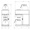 Machine à Café CombiSteel avec 2 Verseuses - 1,8 L | Professionnelle en Acier Inoxydable