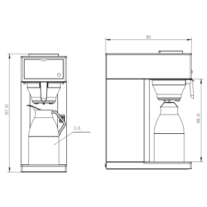 Coffee Machine with 1 Thermos - 2 L - CombiSteel