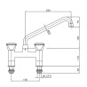 Robinet Bi-Trou CombiSteel - Mélangeur Cuisine robuste