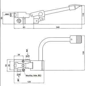 Mengkraan met Voetbediening 1 Pedaal - CombiSteel