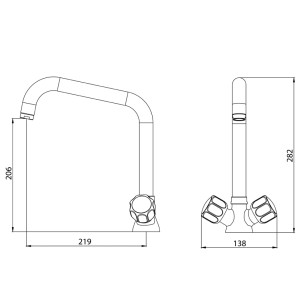 Robinet Monotrou CombiSteel 7013.1605 - Professionele Keuken Mengkraan