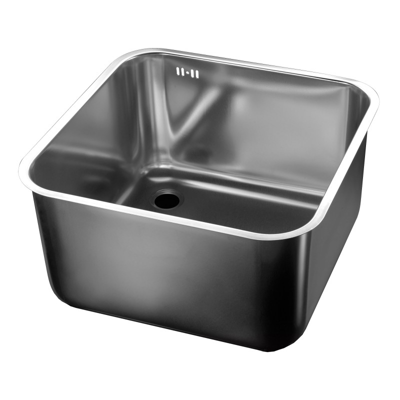 Évier Carré Inox 450x450x200 mm - Qualité Professionnelle Évier Carré Inox 450x450x200 mm - Qualité Professionnelle