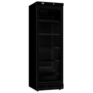 Black Glass Door Beverage Refrigerated Cabinet - 382 L