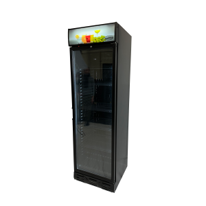 Armoire Réfrigérée à Boissons Noire à Porte Vitrée avec Canopée - 382 L