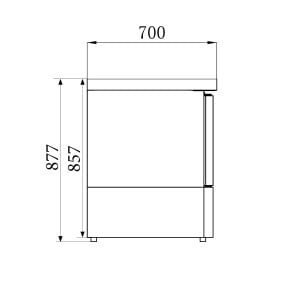 Positive Kühltisch 1 Tür - 109 L CombiSteel: Optimale Konservierung, Edelstahl