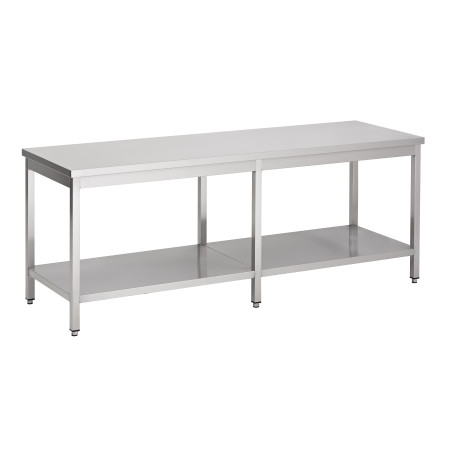 Inox Tafel met Plank 2700 mm - Merk CombiSteel