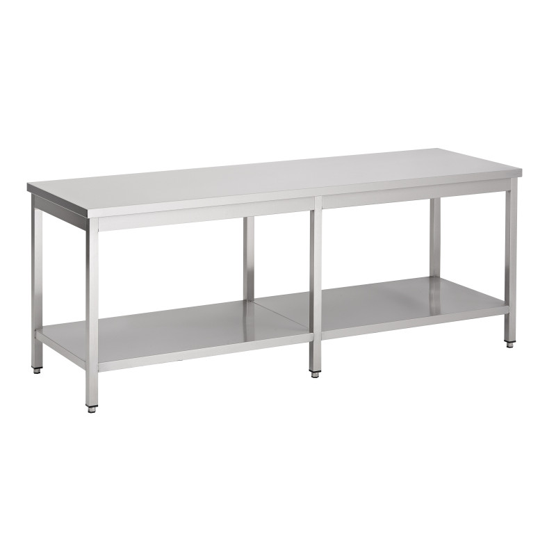 Table Inox avec Étagère - Robuste et Pratique - CombiSteel