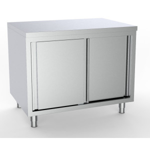 Stainless Steel Low Cabinet with 2 Doors - Professional Quality