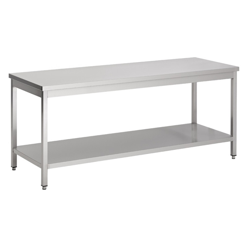 RVS Tafel met Plank - L 1400 x D 700 mm - CombiSteel RVS Tafel met Plank - L 1400 x D 700 mm - CombiSteel