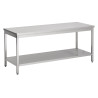 RVS Tafel met Plank - L 1400 x D 700 mm - CombiSteel