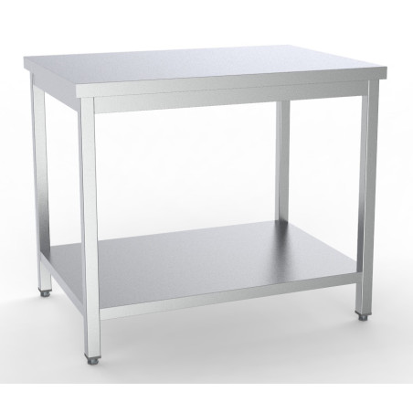 RVS Tafel met Plank - L 1600 x D 700 mm