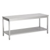 Stainless Steel Table with Shelf - High Quality Furniture - Space Saving