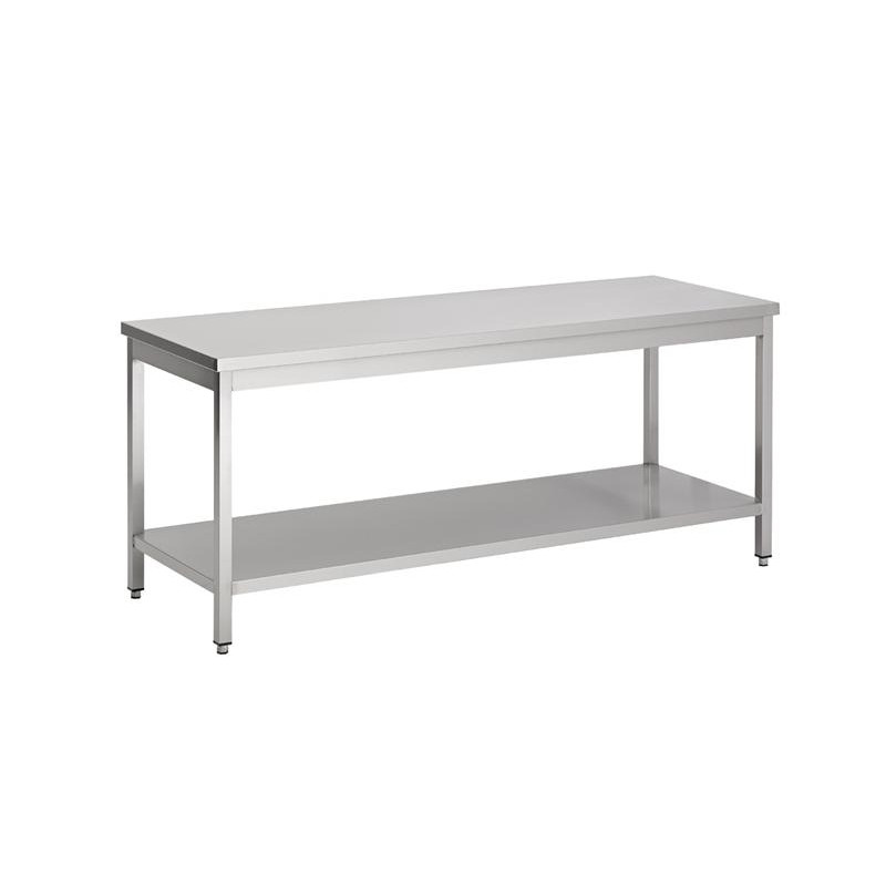 RVS Tafel met Plank - L 800 x D 600 mm - CombiSteel RVS Tafel met Plank - L 800 x D 600 mm - CombiSteel