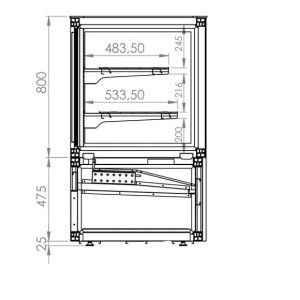 Positieve Koelvitrine CombiSteel 750L - Geniet van een Optimale Versheid