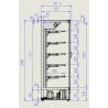 Vitrine Réfrigérée Murale Marco 3 Portes 1939 L CombiSteel - Stockage Frais Optimal