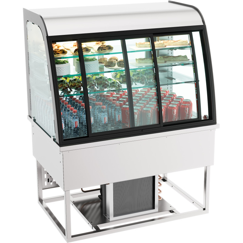 Drop-In Koelvitrine met Schuifdeuren - 140 L - CombiSteel Drop-In Koelvitrine met Schuifdeuren - 140 L - CombiSteel