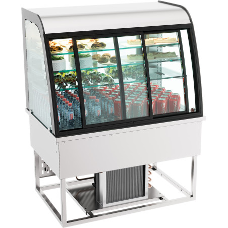 Drop-In Refrigerated Display Case with Sliding Doors - 140 L CombiSteel