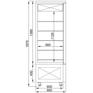 Gekoelde Patisserie Vitrine 400 L - Elegant Design CombiSteel