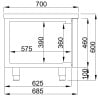 Positieve gekoelde tafel GN 1/1 360 L - 4 lades - Roestvrij staal