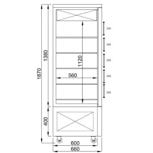 Kühlvitrine CombiSteel 400L - Ideal für Konditoreien