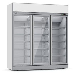 Negatieve Koelvitrine RVS - 3 Glazen Deuren - 1480 L - CombiSteel