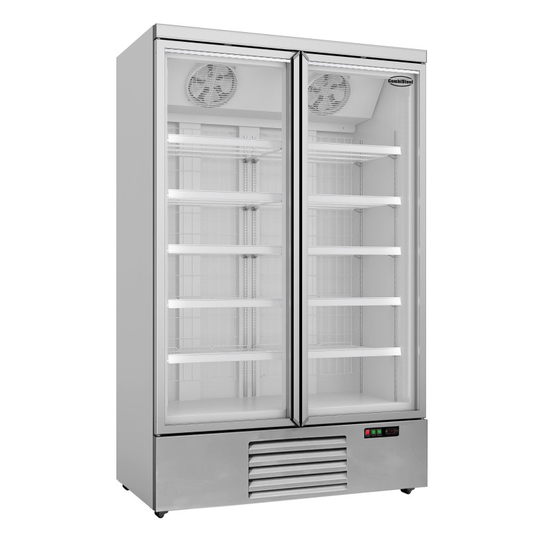 Negatieve Koelvitrine RVS met 2 Deuren - 1000 L - CombiSteel Negatieve Koelvitrine RVS met 2 Deuren - 1000 L - CombiSteel