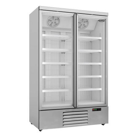 Negatieve Koelvitrine RVS met 2 Deuren - 1000 L - CombiSteel