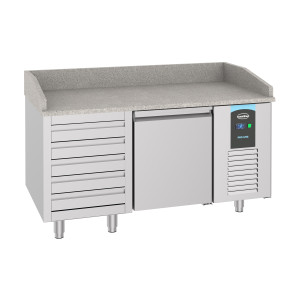 Pizza-Möbel mit 1 Tür und 5 Schubladen - 380 L - CombiSteel
