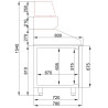 Meuble à Pizza CombiSteel - 1 Porte, 5 Tiroirs & 380 L