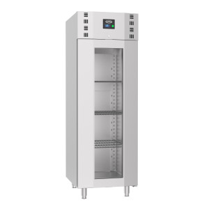 Negativer Kühlschrank aus Edelstahl - Glastür - 700 L - CombiSteel