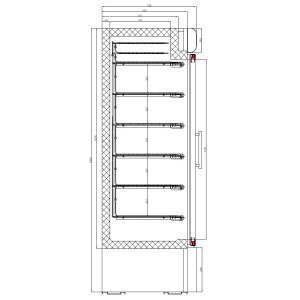 Negatieve Koelkastkast met 2 Glazen Deuren - 1079 L - CombiSteel