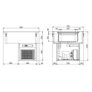 Drop-In Ice Cream Bin - 4 Bins - CombiSteel
