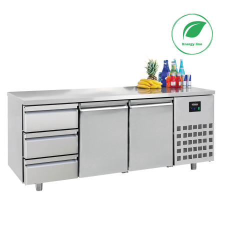 Positieve Koelwerkbank GN 1/1 met 2 Deuren en 3 Laden - 474 L - CombiSteel