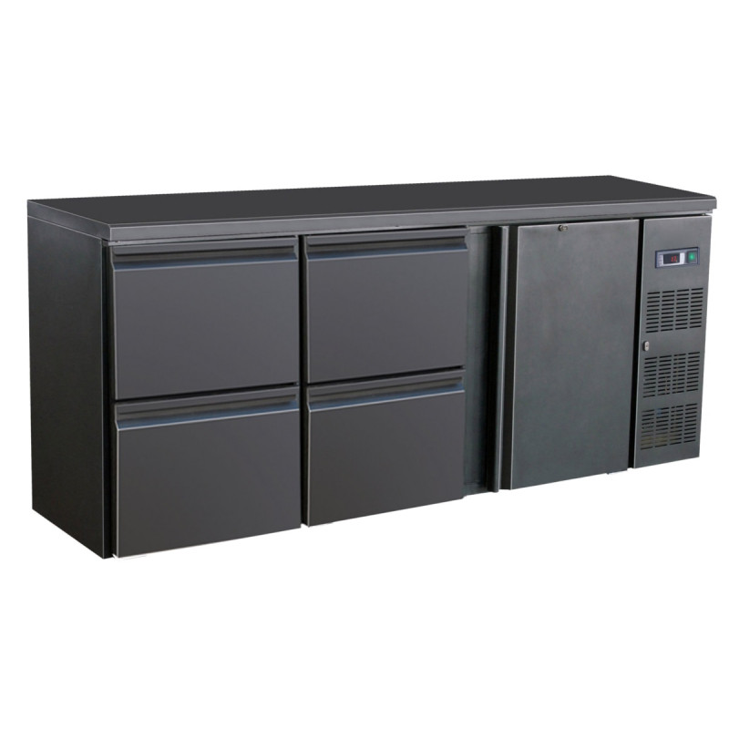 Rückkühlschrank mit 1 Tür und 4 Schubladen - 537 L - CombiSteel Rückkühlschrank mit 1 Tür und 4 Schubladen - 537 L - CombiSteel