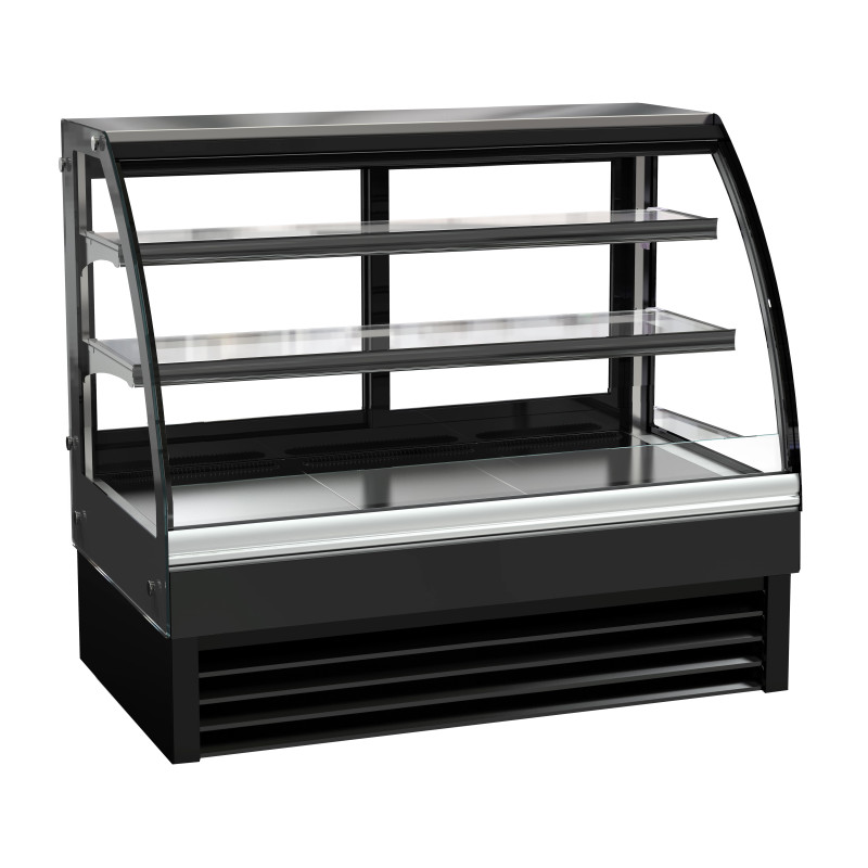 Positive Curved Refrigerated Display Case - 236 L - CombiSteel Positive Curved Refrigerated Display Case - 236 L - CombiSteel