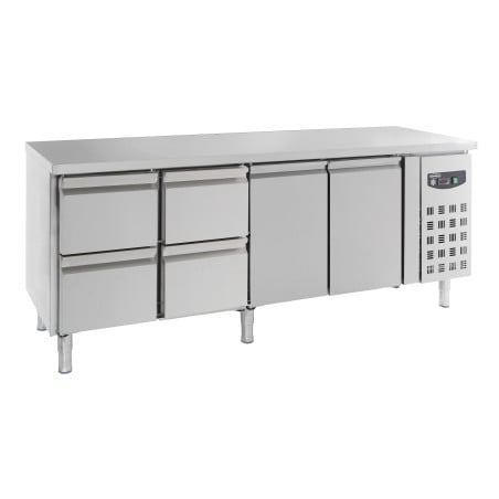 Positieve Koelwerkbank GN 1/1 met 2 Deuren en 4 Laden - 553 L - CombiSteel