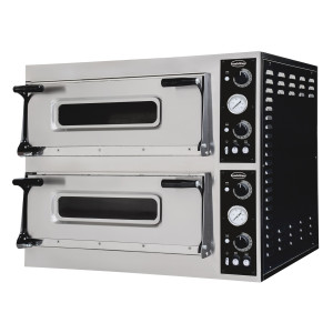 Four à Pizza Professionnel Double Chambre - 2 x 4 Pizzas - 400 V - CombiSteel