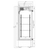 Negatieve Koelkastkast met 1 Glazen Deur - 412 L - CombiSteel