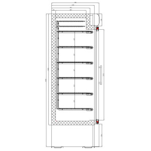 Glazen Negatieve Koelkast - Combisteel - 578L