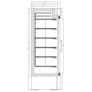 Negative Glass Door Refrigerated Cabinet - Combisteel - 578L