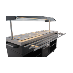 Buffet Chaud CombiSteel - Acier Inoxydable GN 1/1 & Éclairage LED