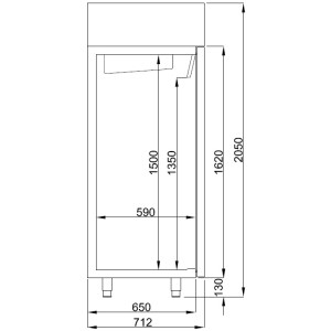 Positive Refrigerated Stainless Steel Cabinet with 1 Door - 550 L - CombiSteel