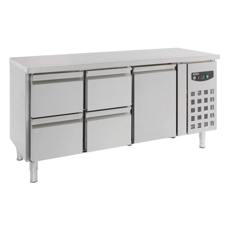Positieve Koelwerkbank GN 1/1 met 1 Deur en 4 Laden - 417 L - CombiSteel Positieve Koelwerkbank GN 1/1 met 1 Deur en 4 Laden - 417 L - CombiSteel