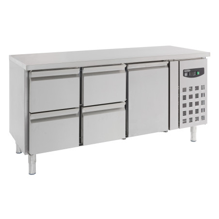 Positieve Koelwerkbank GN 1/1 met 1 Deur en 4 Laden - 417 L - CombiSteel