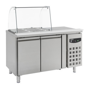 Saladette Koelkast met 2 Deuren - 2 GN 1/1 - CombiSteel
