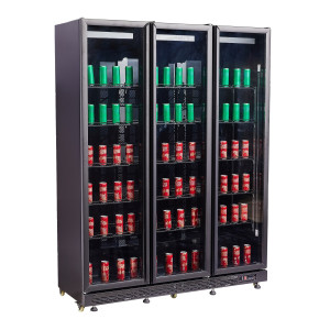 Positieve Koelvitrine met 3 Glazen Deuren - 1200 L - CombiSteel