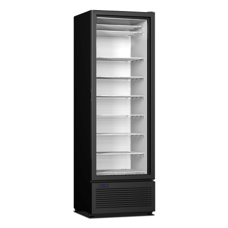 Zwarte Negatieve Koelkastkast - 1 Glazen Deur - 417 L - CombiSteel
