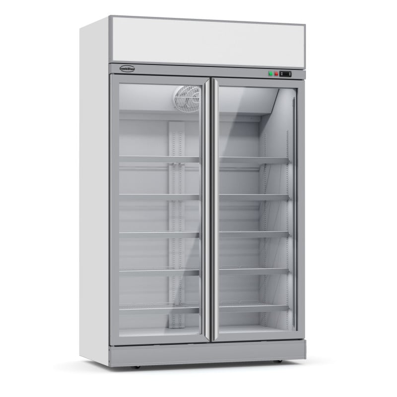Positive Refrigerated Display Case with 2 Glass Doors - 1000 L - CombiSteel Positive Refrigerated Display Case with 2 Glass Doors - 1000 L - CombiSteel