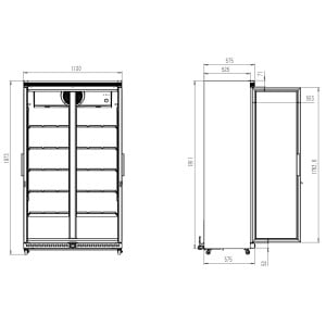 Armoire Réfrigérée Positive - 2 Portes Vitrées - 785 L CombiSteel - Stockage Pratique